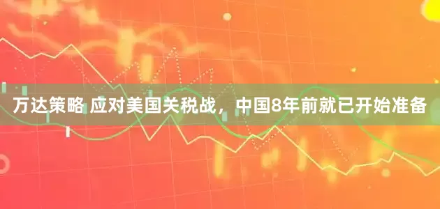 万达策略 应对美国关税战，中国8年前就已开始准备
